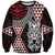 Red Aotearoa Niho Taniwha Sweatshirt Maori Mythology Tooth - Taniko Motifs