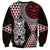 Red Aotearoa Niho Taniwha Sweatshirt Maori Mythology Tooth - Taniko Motifs