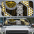 Yellow Aotearoa Niho Taniwha Auto Sun Shade Maori Mythology Tooth - Taniko Motifs - Polynesian Pride