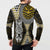 Yellow Aotearoa Niho Taniwha Button Sweatshirt Maori Mythology Tooth - Taniko Motifs