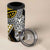 Yellow Aotearoa Niho Taniwha 4 in 1 Can Cooler Tumbler Maori Mythology Tooth - Taniko Motifs