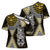 Yellow Aotearoa Niho Taniwha Cross Shoulder Shirt Maori Mythology Tooth - Taniko Motifs - Polynesian Pride