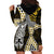 Yellow Aotearoa Niho Taniwha Hoodie Dress Maori Mythology Tooth - Taniko Motifs