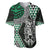 Green Aotearoa Niho Taniwha Baseball Jersey Maori Mythology Tooth - Taniko Motifs