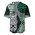 Green Aotearoa Niho Taniwha Baseball Jersey Maori Mythology Tooth - Taniko Motifs