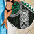 Green Aotearoa Niho Taniwha Beach Blanket Maori Mythology Tooth - Taniko Motifs