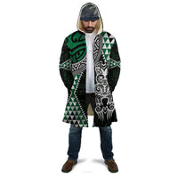 Green Aotearoa Niho Taniwha Cloak Maori Mythology Tooth - Taniko Motifs - Polynesian Pride
