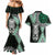 Green Aotearoa Niho Taniwha Couples Matching Mermaid Dress and Hawaiian Shirt Maori Mythology Tooth - Taniko Motifs