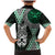 Green Aotearoa Niho Taniwha Family Matching Mermaid Dress and Hawaiian Shirt Maori Mythology Tooth - Taniko Motifs