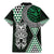 Green Aotearoa Niho Taniwha Family Matching Mermaid Dress and Hawaiian Shirt Maori Mythology Tooth - Taniko Motifs