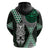 Green Aotearoa Niho Taniwha Hoodie Maori Mythology Tooth - Taniko Motifs