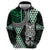 Green Aotearoa Niho Taniwha Hoodie Maori Mythology Tooth - Taniko Motifs