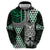 Green Aotearoa Niho Taniwha Hoodie Maori Mythology Tooth - Taniko Motifs