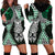 Green Aotearoa Niho Taniwha Hoodie Dress Maori Mythology Tooth - Taniko Motifs