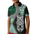 Green Aotearoa Niho Taniwha Kid Polo Shirt Maori Mythology Tooth - Taniko Motifs