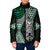 Green Aotearoa Niho Taniwha Padded Jacket Maori Mythology Tooth - Taniko Motifs - Polynesian Pride