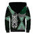 Green Aotearoa Niho Taniwha Sherpa Hoodie Maori Mythology Tooth - Taniko Motifs