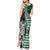 Green Aotearoa Niho Taniwha Tank Maxi Dress Maori Mythology Tooth - Taniko Motifs