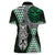 Green Aotearoa Niho Taniwha Women Polo Shirt Maori Mythology Tooth - Taniko Motifs