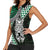 Green Aotearoa Niho Taniwha Women Sleeveless Polo Shirt Maori Mythology Tooth - Taniko Motifs