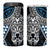 Blue Aotearoa Niho Taniwha 4 in 1 Can Cooler Tumbler Maori Mythology Tooth - Taniko Motifs