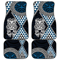 Blue Aotearoa Niho Taniwha Car Mats Maori Mythology Tooth - Taniko Motifs