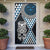 Blue Aotearoa Niho Taniwha Door Cover Maori Mythology Tooth - Taniko Motifs - Polynesian Pride
