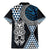 Blue Aotearoa Niho Taniwha Family Matching Mermaid Dress and Hawaiian Shirt Maori Mythology Tooth - Taniko Motifs