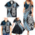 Blue Aotearoa Niho Taniwha Family Matching Summer Maxi Dress and Hawaiian Shirt Maori Mythology Tooth - Taniko Motifs