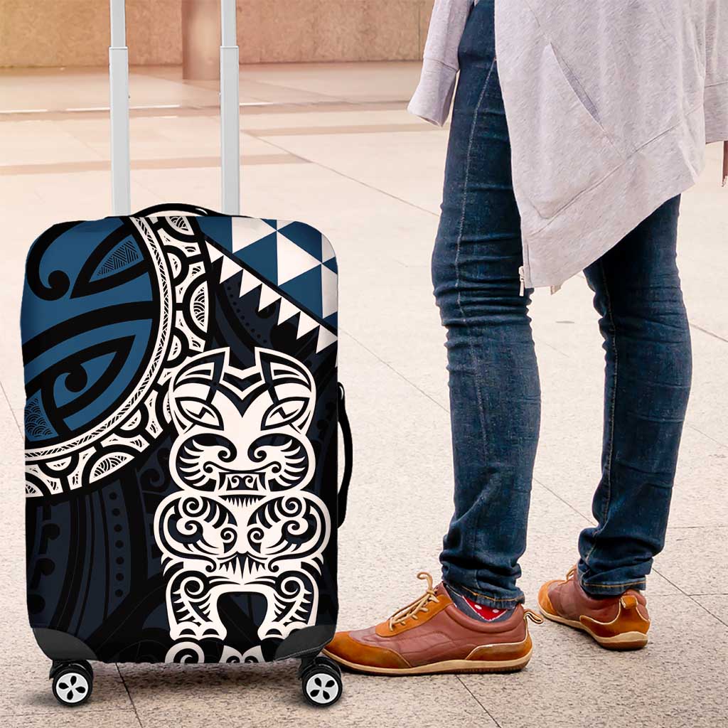 Blue Aotearoa Niho Taniwha Luggage Cover Maori Mythology Tooth - Taniko Motifs