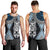 Blue Aotearoa Niho Taniwha Men Tank Top Maori Mythology Tooth - Taniko Motifs