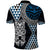 Blue Aotearoa Niho Taniwha Polo Shirt Maori Mythology Tooth - Taniko Motifs