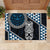 Blue Aotearoa Niho Taniwha Rubber Doormat Maori Mythology Tooth - Taniko Motifs