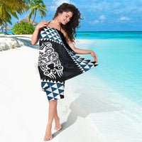 Blue Aotearoa Niho Taniwha Sarong Maori Mythology Tooth - Taniko Motifs