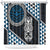 Blue Aotearoa Niho Taniwha Shower Curtain Maori Mythology Tooth - Taniko Motifs