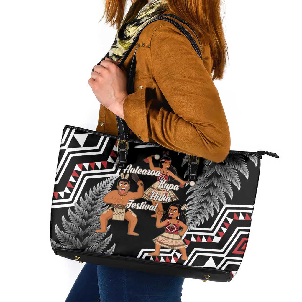 Aotearoa Kapa Haka Leather Tote Bag 2025 Festival - Traditional Maori Dance