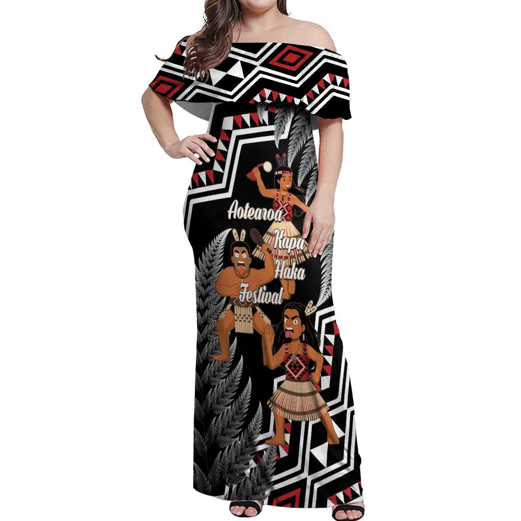 Aotearoa Kapa Haka Off Shoulder Maxi Dress 2025 Festival - Traditional Maori Dance