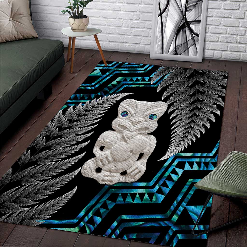 Aotearoa Taniko Paua Shell With Hei Tiki Area Rug