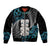 Aotearoa Taniko Paua Shell With Hei Tiki Bomber Jacket