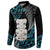 Aotearoa Taniko Paua Shell With Hei Tiki Button Sweatshirt