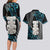 Aotearoa Taniko Paua Shell With Hei Tiki Couples Matching Long Sleeve Bodycon Dress and Hawaiian Shirt