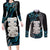 Aotearoa Taniko Paua Shell With Hei Tiki Couples Matching Long Sleeve Bodycon Dress and Long Sleeve Button Shirt