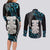 Aotearoa Taniko Paua Shell With Hei Tiki Couples Matching Long Sleeve Bodycon Dress and Long Sleeve Button Shirt