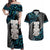 Aotearoa Taniko Paua Shell With Hei Tiki Couples Matching Off Shoulder Maxi Dress and Hawaiian Shirt