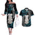 Aotearoa Taniko Paua Shell With Hei Tiki Couples Matching Off The Shoulder Long Sleeve Dress and Hawaiian Shirt