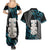 Aotearoa Taniko Paua Shell With Hei Tiki Couples Matching Summer Maxi Dress and Hawaiian Shirt