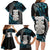 Aotearoa Taniko Paua Shell With Hei Tiki Family Matching Long Sleeve Bodycon Dress and Hawaiian Shirt