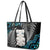 Aotearoa Taniko Paua Shell With Hei Tiki Leather Tote Bag