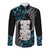 Aotearoa Taniko Paua Shell With Hei Tiki Long Sleeve Button Shirt