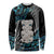 Aotearoa Taniko Paua Shell With Hei Tiki Long Sleeve Shirt